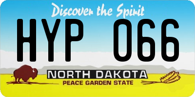 ND license plate HYP066