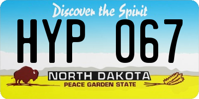 ND license plate HYP067