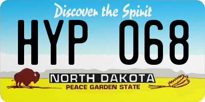 ND license plate HYP068