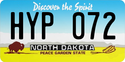 ND license plate HYP072