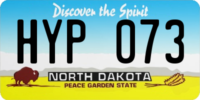 ND license plate HYP073