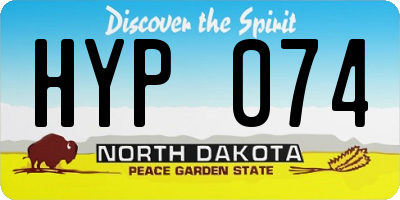 ND license plate HYP074