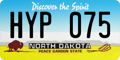 ND license plate HYP075