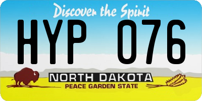ND license plate HYP076