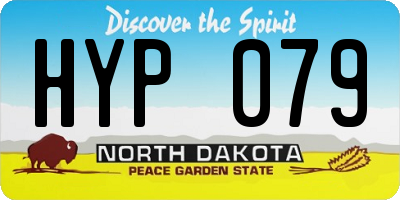 ND license plate HYP079