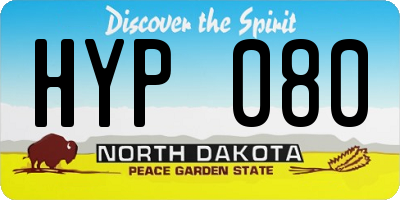 ND license plate HYP080