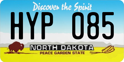 ND license plate HYP085