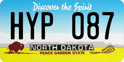 ND license plate HYP087