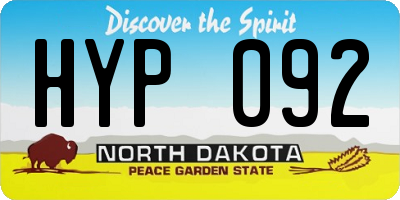 ND license plate HYP092