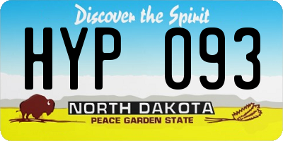 ND license plate HYP093