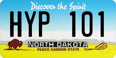 ND license plate HYP101