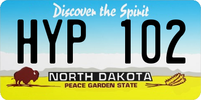ND license plate HYP102