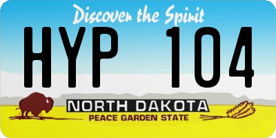 ND license plate HYP104