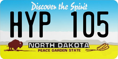 ND license plate HYP105