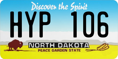 ND license plate HYP106