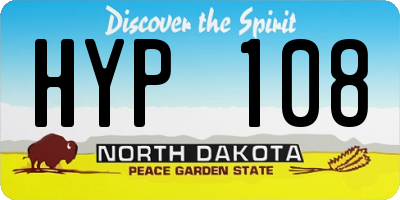 ND license plate HYP108