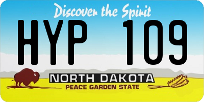 ND license plate HYP109