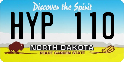 ND license plate HYP110