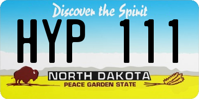 ND license plate HYP111