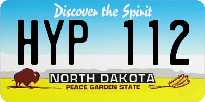 ND license plate HYP112