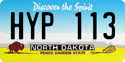 ND license plate HYP113