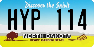 ND license plate HYP114