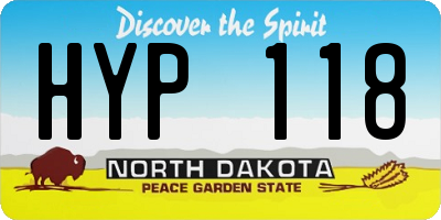 ND license plate HYP118