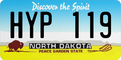 ND license plate HYP119