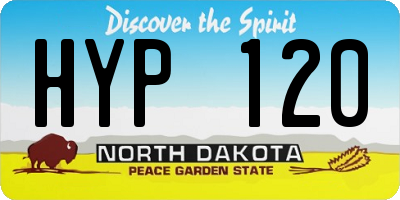 ND license plate HYP120