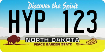 ND license plate HYP123