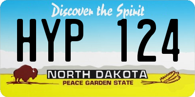ND license plate HYP124