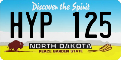 ND license plate HYP125