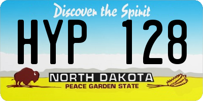 ND license plate HYP128