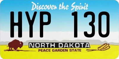 ND license plate HYP130