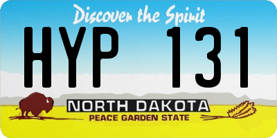 ND license plate HYP131