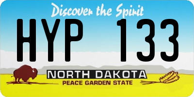 ND license plate HYP133