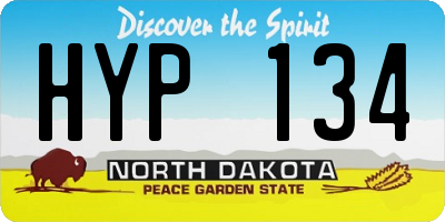 ND license plate HYP134