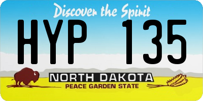 ND license plate HYP135