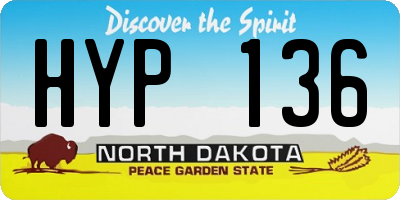 ND license plate HYP136