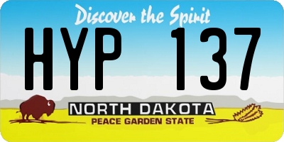 ND license plate HYP137