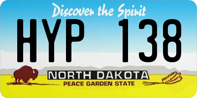 ND license plate HYP138