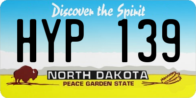 ND license plate HYP139