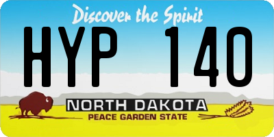 ND license plate HYP140