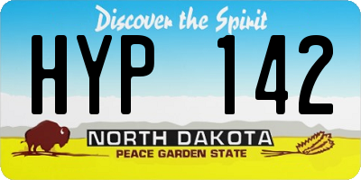 ND license plate HYP142