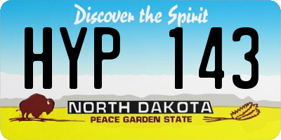 ND license plate HYP143