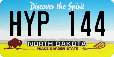 ND license plate HYP144
