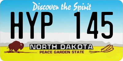 ND license plate HYP145