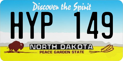 ND license plate HYP149