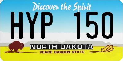 ND license plate HYP150