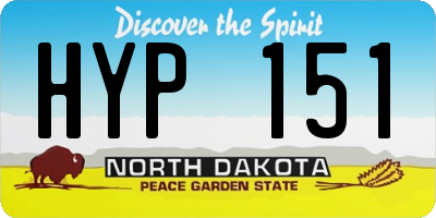 ND license plate HYP151